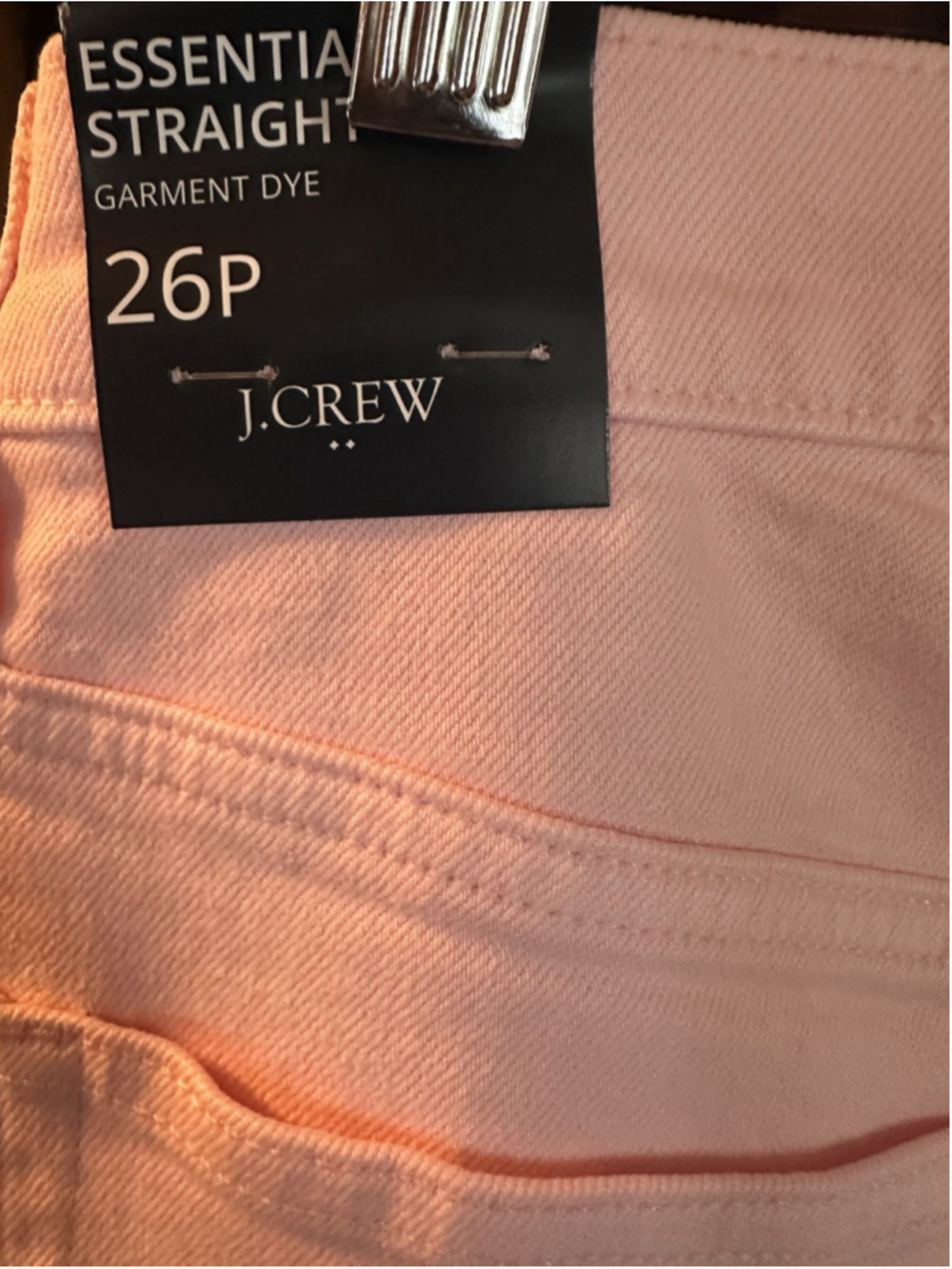 J.Crew Straight Women's Jeans Pink Denim Button/Zip 5-Pocket Petite 26P - Picture 4 of 5